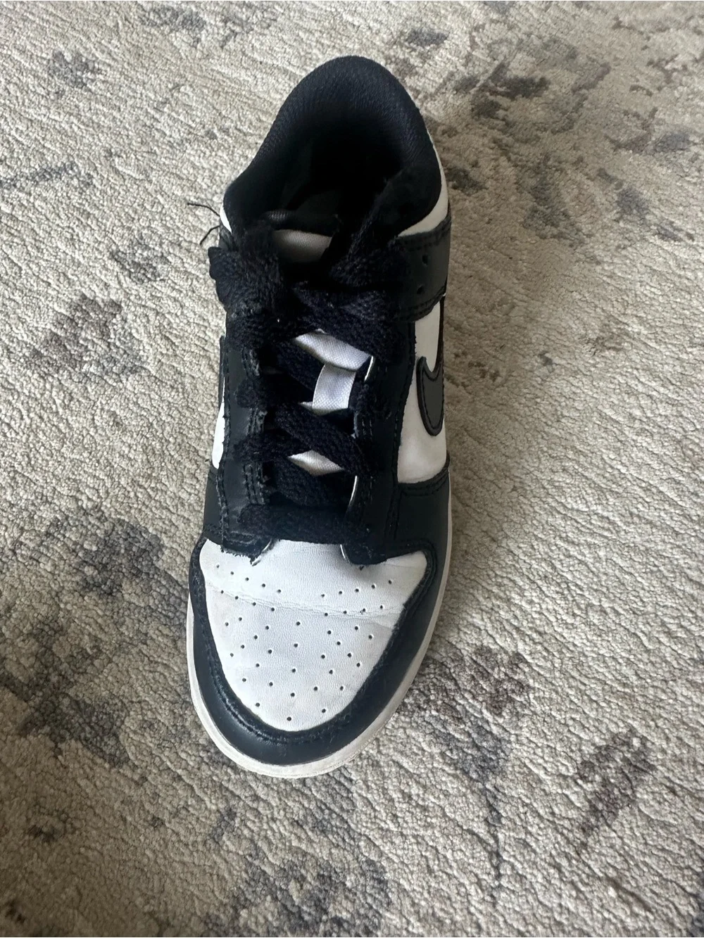 Nike Kids Black and White Low-Top Sneakers